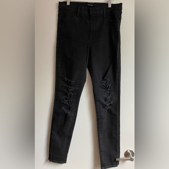 Jbrand Maria high rise super skinny  distressed jeans size 31 - Picture 7 of 10